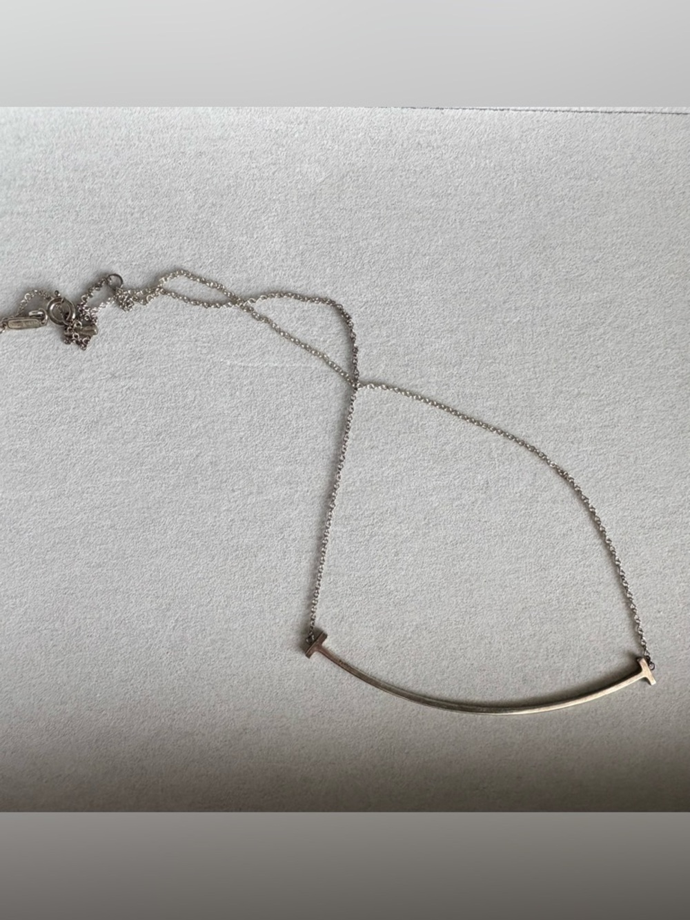 NOT FOR SALE - Tiffany & Co. Tiffany T Smile Necklace, Sterling Silver AG925